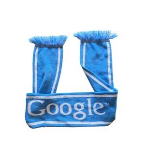 Google Scarf Light Blue Winter Ski Snowboard Tech Search Engine Gift Idea 58Lx8W